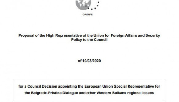 Koha - Dokument za predlog imenovanja specijalnog predstavnika EU za dijalog Kosova i Srbije i Zapadni Balkan