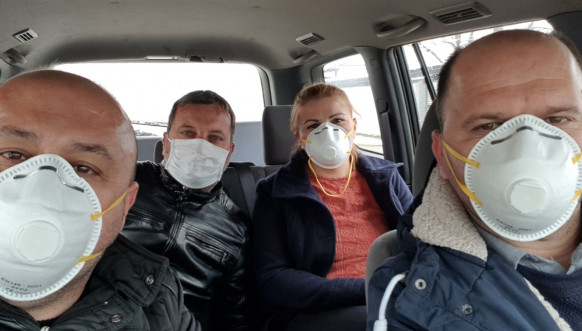 Gradonačelnik Božidar Dejanović sa saradnicima