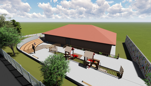 Projekat (3D) - Parterno uređenje kompleksa PU "Danica Jaramaz"
