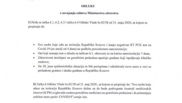Odluka Ministarstva zdravlja