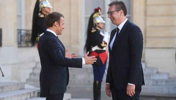Aleksandar Vučić i Emanuel Makron Aleksandar Vučić i Emanuel Makron