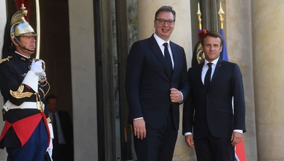 Aleksandar Vučić i Emanuel Makron Aleksandar Vučić i Emanuel Makron