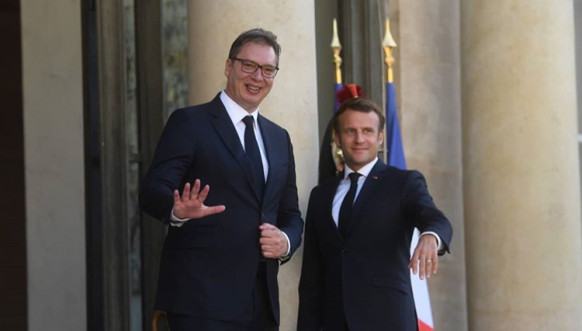 Aleksandar Vučić i Emanuel Makron Aleksandar Vučić i Emanuel Makron