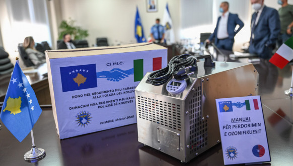 KFOR Donation Ozone Machine for KP of Pristina