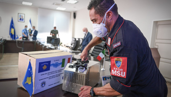 KFOR Donation Ozone Machine for KP of Pristina