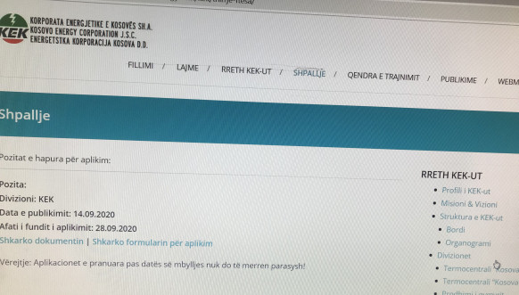 KPJ: Objavljivanjem konkursa na samo jednom službenom jeziku, KEK prekršio Zakon o upotrebi jezika