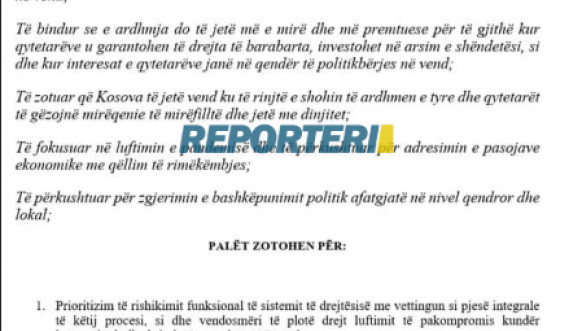 Sporazum PS i Inicijative Vjose Osmani