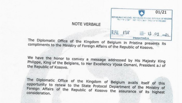 Čestitka kralja Belgije