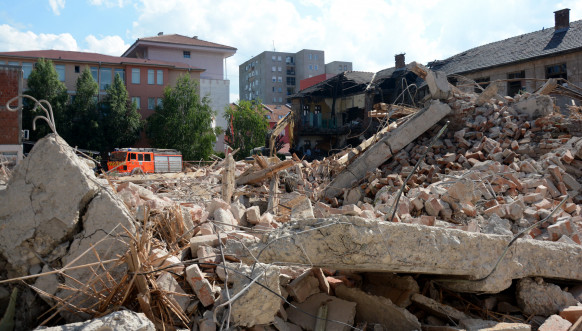 Radovi na pripremi terena za izgradnju nove zgrade Prištinskog univerziteta