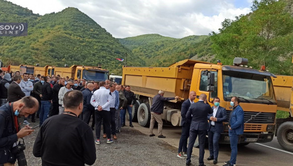 Jarinje protest - predstavnici Srpske liste 