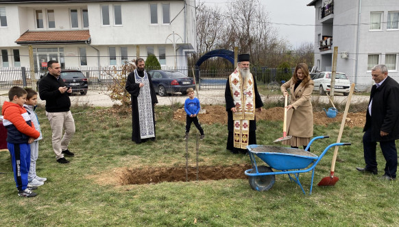 Goraždevac - Polaganje kamena temeljca za vrtić