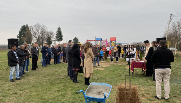 Goraždevac - Polaganje kamena temeljca za vrtić