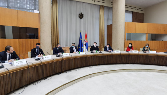 Selaković sa Žiofreom i ambasadorima EU