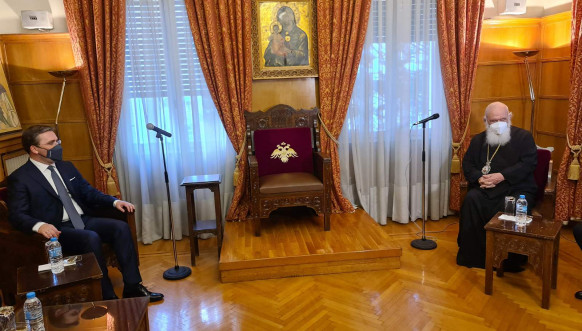 Ministar Selaković i arhiepiskop Jeronimos Drugi