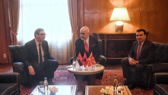 Vučić, Rama i Zaev - Samit Otvoreni Balkan u Palati Brigada