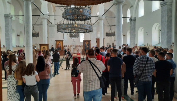 Liturgija u crkvi Svetog Đorđa u Prizrenu