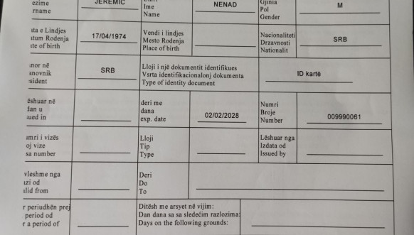 Zabrana ulaska na Kosovo Jeremiću