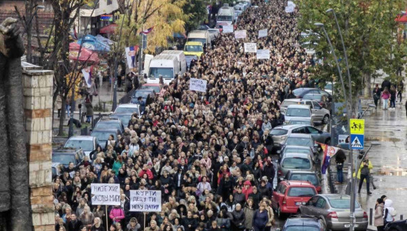 Majke Kosmeta na protestu u Severnoj Mitrovici