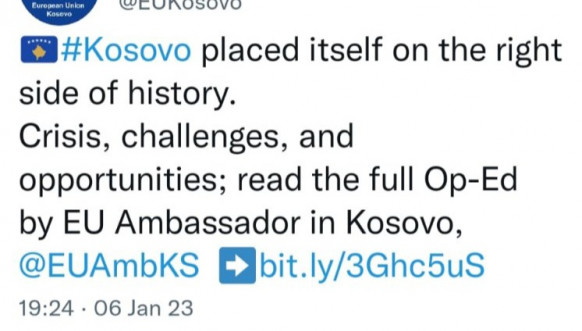 Obrisani tvit Kancelarije EU na Kosovu