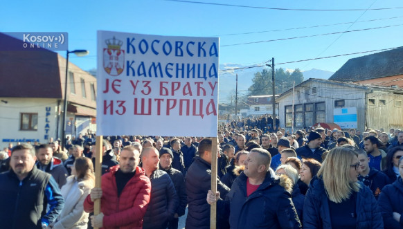 Protest Srba u Kamenici i Štrpcu