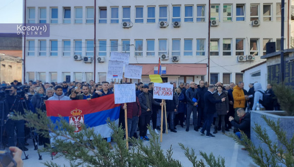 Protest Srba u Kamenici i Štrpcu