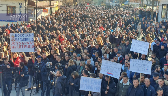 Protest Srba u Kamenici i Štrpcu