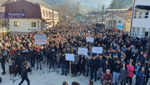 Protest Srba u Kamenici i Štrpcu