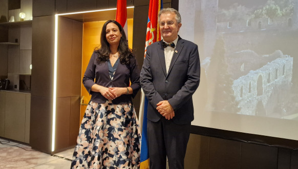 Prijem u Beču povodom Dana državnosti Srbije - ambasador Srbije Nebojša Rodić sa suprugom