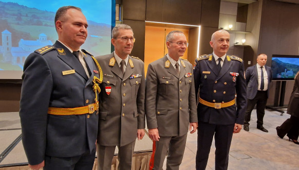 Prijem u Beču povodom Dana državnosti Srbije - izaslanici Vojske Srbije sa načelnikom Generalšataba Vojske Austrije