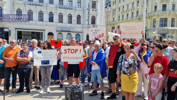 Protest kosovske dijaspore u Beču