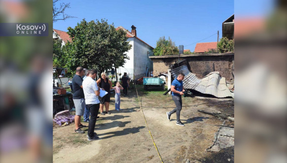 Požar u selu Kololeč u Kosovskoj Kamenici