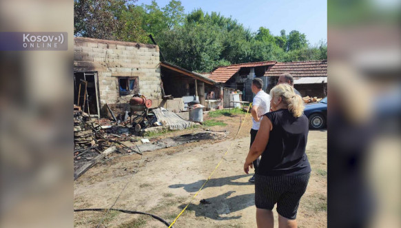 Požar u selu Kololeč u Kosovskoj Kamenici