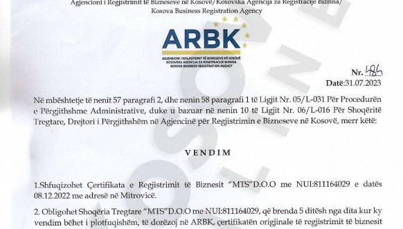 Izveštaj Agencije za registraciju biznisa 1 Izveštaj Agencije za registraciju biznisa 1