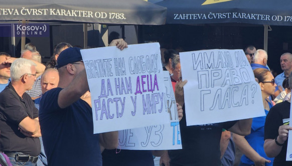 Protest u Leposaviću Protest u Leposaviću