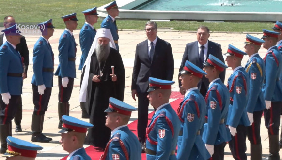 Doček i sastanak u Palati Srbija