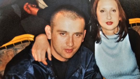 Srđan Lazović, sa sestrom 