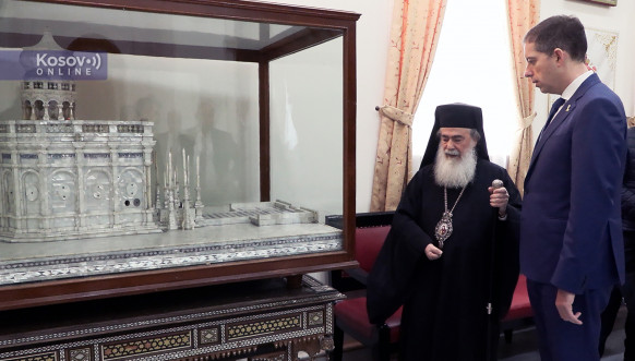 Đurić sa jerusalimskim patrijarhom