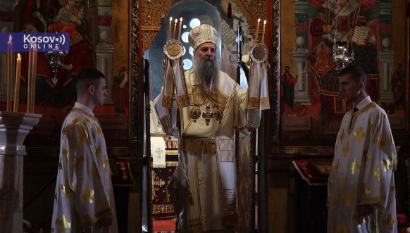 Patrijarh Porfirije služio liturgiju u Pećkoj patrijaršiji