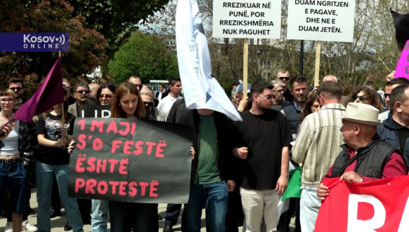 Protest za 1. maj u Prištini