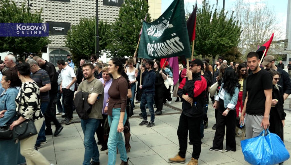 Protest za 1. maj u Prištini