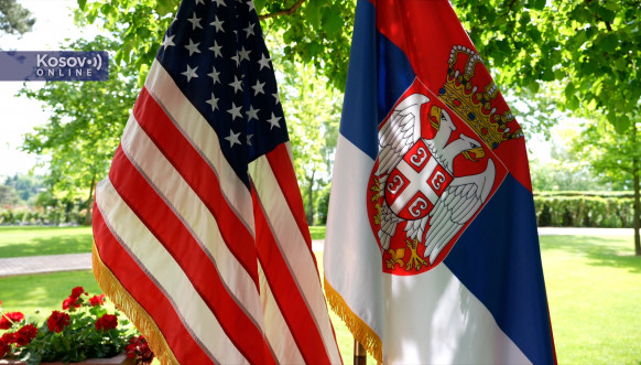 Zastave Srbije i SAD