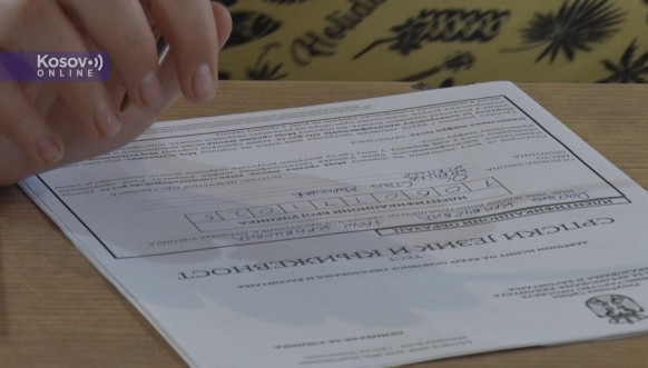 Štrpce, polaganje testa iz srpskog jezika
