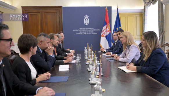 Nevena Jovanović sa ambasadorom EU i predstavnicima Kvinte