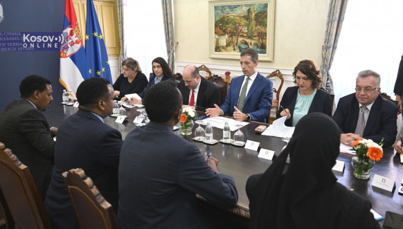 Ministar spoljnih poslova Srbije Marko Đurić sa ministrom inostranih poslova Somalije Abdisalamom Abdi Alijem