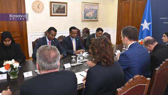 Ministar spoljnih poslova Srbije Marko Đurić sa ministrom inostranih poslova Somalije Abdisalamom Abdi Alijem