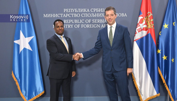 Ministar spoljnih poslova Srbije Marko Đurić sa ministrom inostranih poslova Somalije Abdisalamom Abdi Alijem