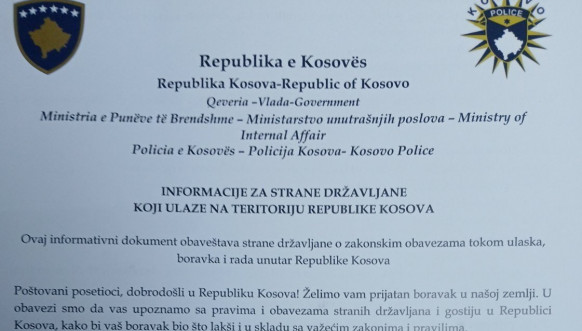 Informacija MUP-a Kosova o strancima
