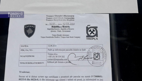 Trepča, obaveštenje o napuštanju imovine u centru Zvečana
