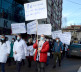 Protestna šetnja zdravstvenih radnika u Severnoj Mitrovici