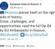 Obrisani tvit Kancelarije EU na Kosovu